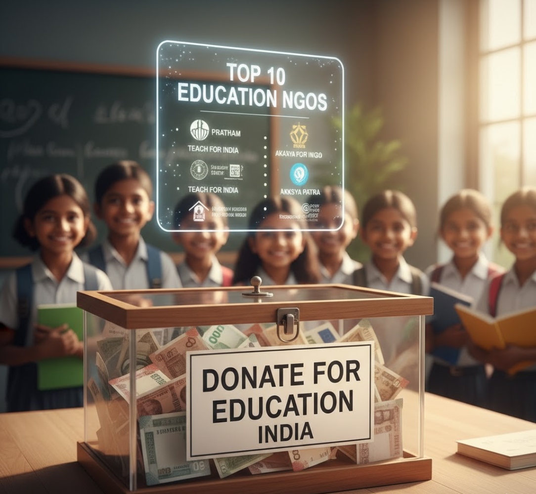Donate To the Top 10 Education NGOs in India